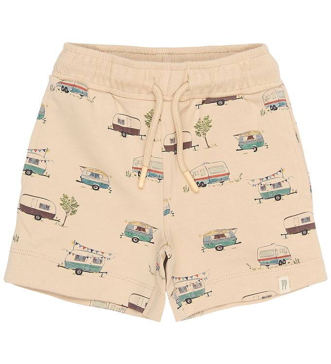 Petit Piao Sweatshorts - PpEvered - Doeskin Camper AOP - Petit Piao - 6 år (116) - Shorts
