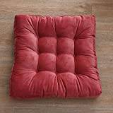 Stoldynor golvkudde, fyrkantig meditationskudde för sittplatser på golvet tjock sittkudde, 10 cm tjock stolsittdyna för yoga vardagsrum soffa balkong utomhus, 2 st, 55 x 55 x 10 cm, rosenröd