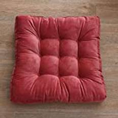 Stoldynor golvkudde, fyrkantig meditationskudde för sittplatser på golvet tjock sittkudde, 10 cm tjock stolsittdyna för yoga vardagsrum soffa balkong utomhus, 2 st, 55 x 55 x 10 cm, rosenröd