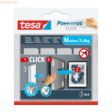 10 x Tesa Powerstrips Click Medium 77721-00000-00