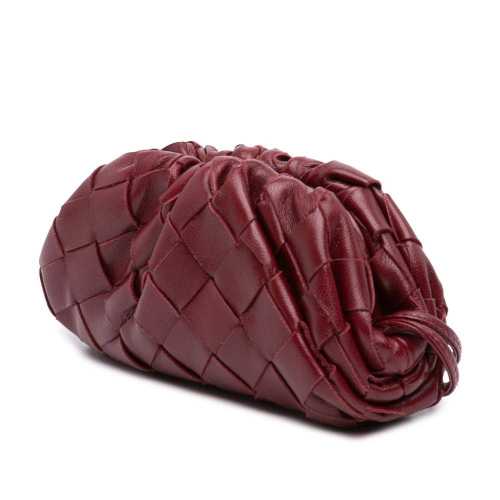 Bottega Veneta Vintage Pouch Stl. - Necessär Från Magasin - Burgundy (L 7cm x W 13cm x D 5cm)