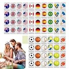 Seaside escape spel, 65 block 24 mm nationella flaggor Mahjong spelset, brädspel Mahjong set stenar spel, havsasid escape spel för vuxna, flaggmönster mahjong set sjösida escape spel block