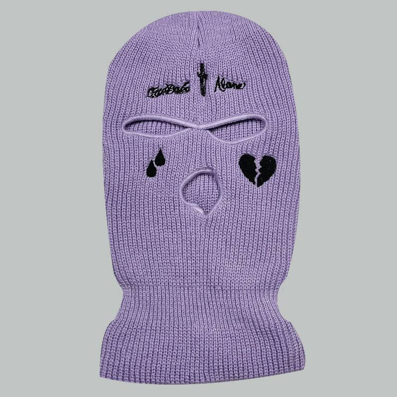 Knitted Hat Mask Streetwear Fashion - Purple / Average Size (Average Size)