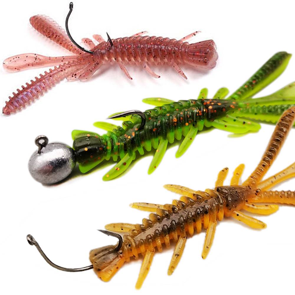 Floating Soft Lures Kit 5cm 6cm 7cm Shrimp Jig Rig Pesca Gear Tackle Silicone Swimbait Carp Attract Fishing Set 10-20pcs Bait