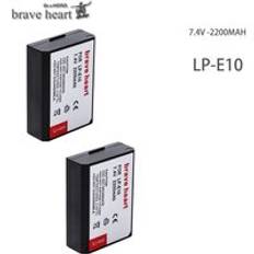 Bateria lp -e10 lpe 10 lp e10 batteripack + dubbel laddare för canon 1100d 1200d 1300d rebel t3 t5 kiss x50 x70 kameratillbehör - 2 batterier
