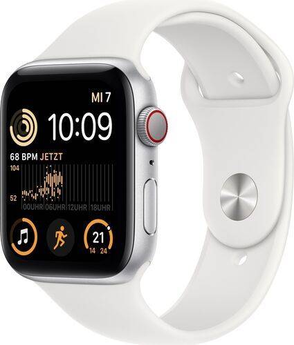 Apple Watch SE 40 mm (2022) | GPS + Cellular | silver | Sportband vit M/L