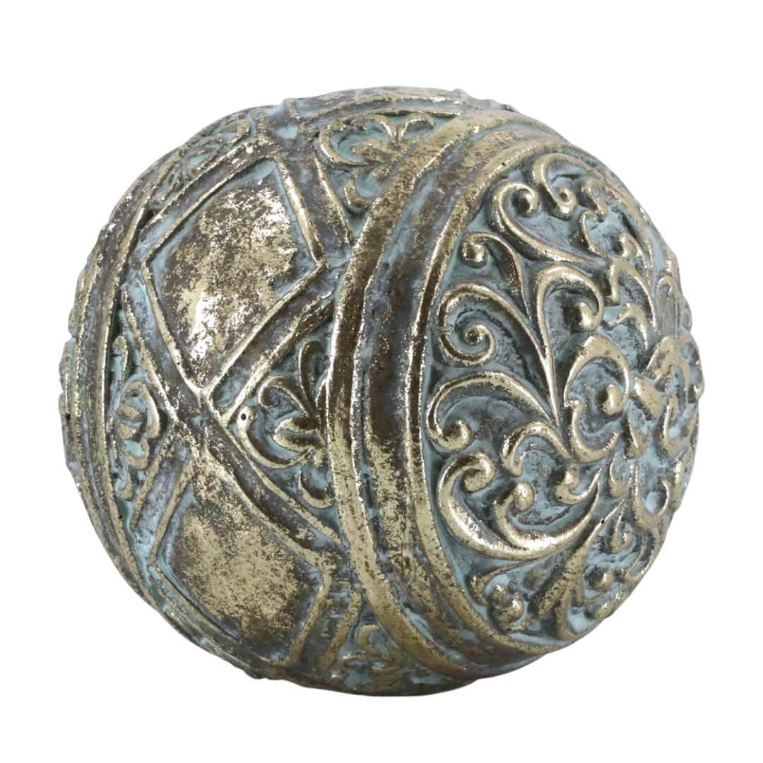 Deko kugle med mønster antique verte