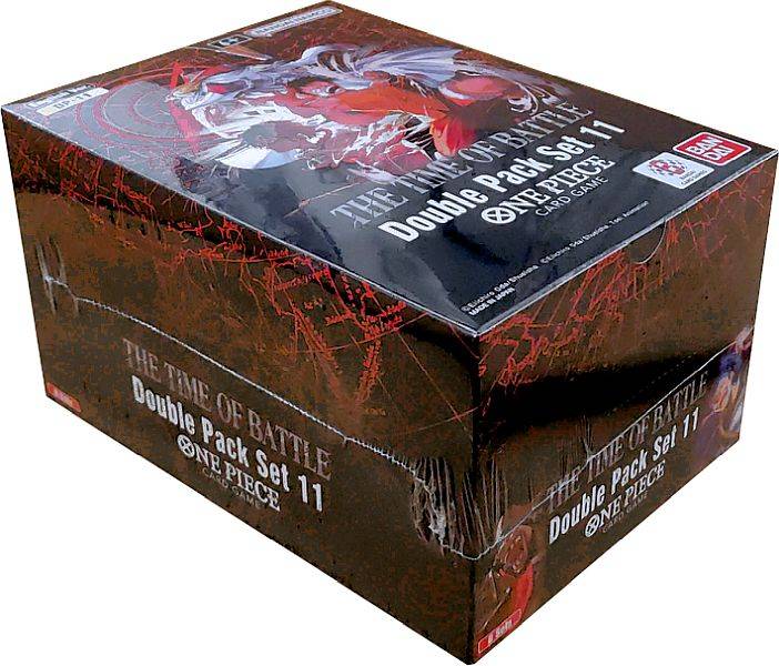 One Piece Card Game: OP16: The Time of Battle - DP11 Double Pack Set Display (8 Double Pack Sets, 16 Boosters)