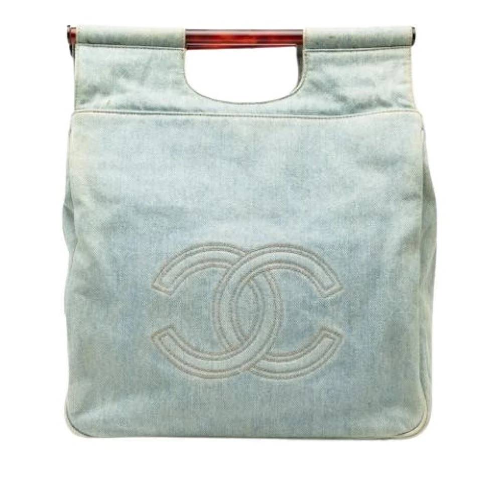 Chanel Vintage Pre-owned Denim Tote Bag - Vintage - Dame - Blå - ONE SIZE - Denim