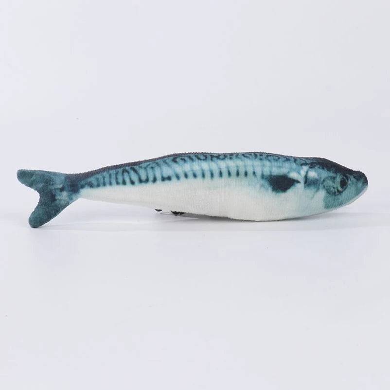 Plush Fish Cat Toy - mackerel