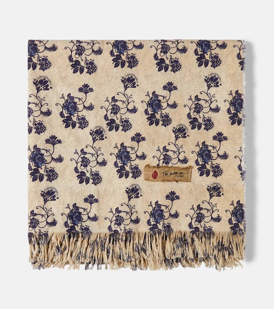 The House of Lyria Sharpei floral cotton and linen throw