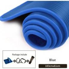 183 cmx 61 cmx 10mm f&#xF6;rtjockad nbr yogamatta halkfri fitness gymmattor sportkudde gymnastikpilatesdynor med yogav&#xE4;ska och rem - Nbr rosa