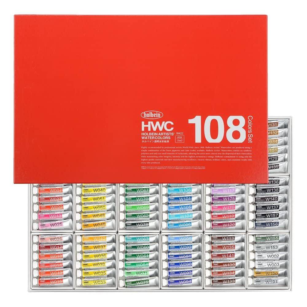 Holbein transparent watercolor paint W422 5ml 108 colors all color set 3422