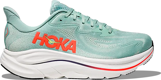 Hoka M Clifton 10 Löparskor Sage / Neon Flame - US 7