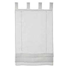 GARDINIA Hissgardin, Transparent voile-tyg, Öglor, Vit, 50 x 140 cm