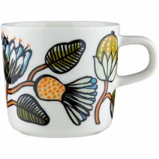 Marimekko Tiara Kaffeekop 2 dl, hvid/grøn/orange