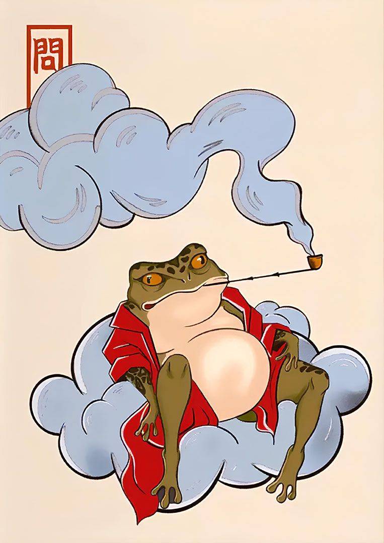 Plakat - Rygende Frø Illustration