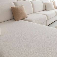 1pc Elastic 4-Season Sofa Seat Cushion Cover, Anti-Slip Sofa Slipcover, Suitable For L-Shaped And 1/2/3/4 Seater Sofas - Beige - Single Seat,2 Seater,3 Seater,4 Seater,Sofa Back Covers,L-shaped