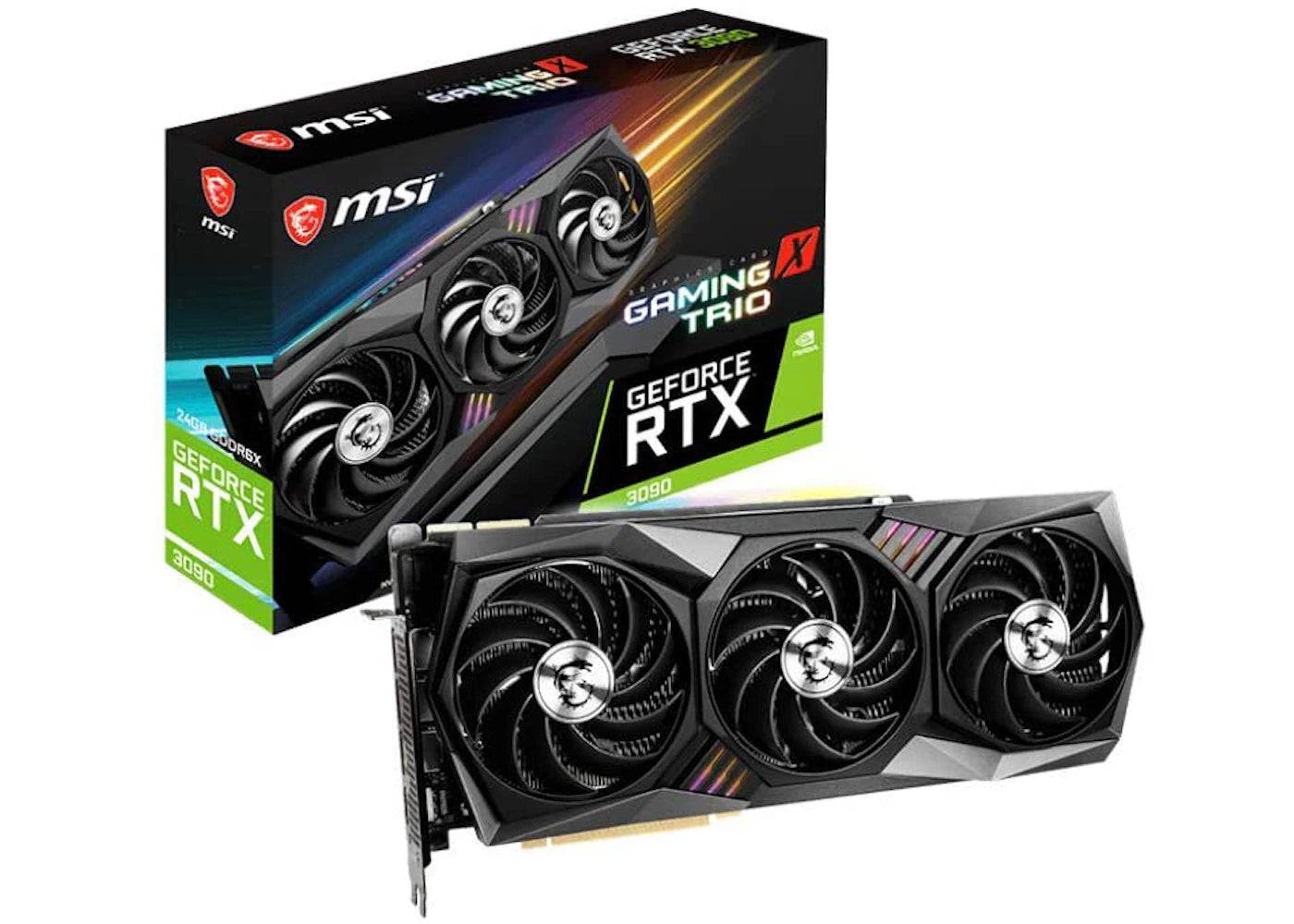 NVIDIA MSI Gaming GeForce RTX 3090 24GB Graphics Card (RTX 3090 GAMING X TRIO 24G) - One Size (One Size)