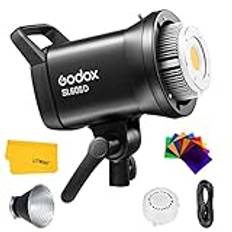 Godox SL60IID SL60II-D LED-videolampa, 70W fotografi fyllt ljus, CRI 96+, TLCL 97+, tyst läge, 8 FX-effekter, Bowens Mount LED-belysning för studio/utomhusfotografering (SL-60W uppgraderad)