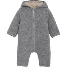 Huttelihut - Uldfleece heldragt - Grå - str. 6 mdr/68 cm