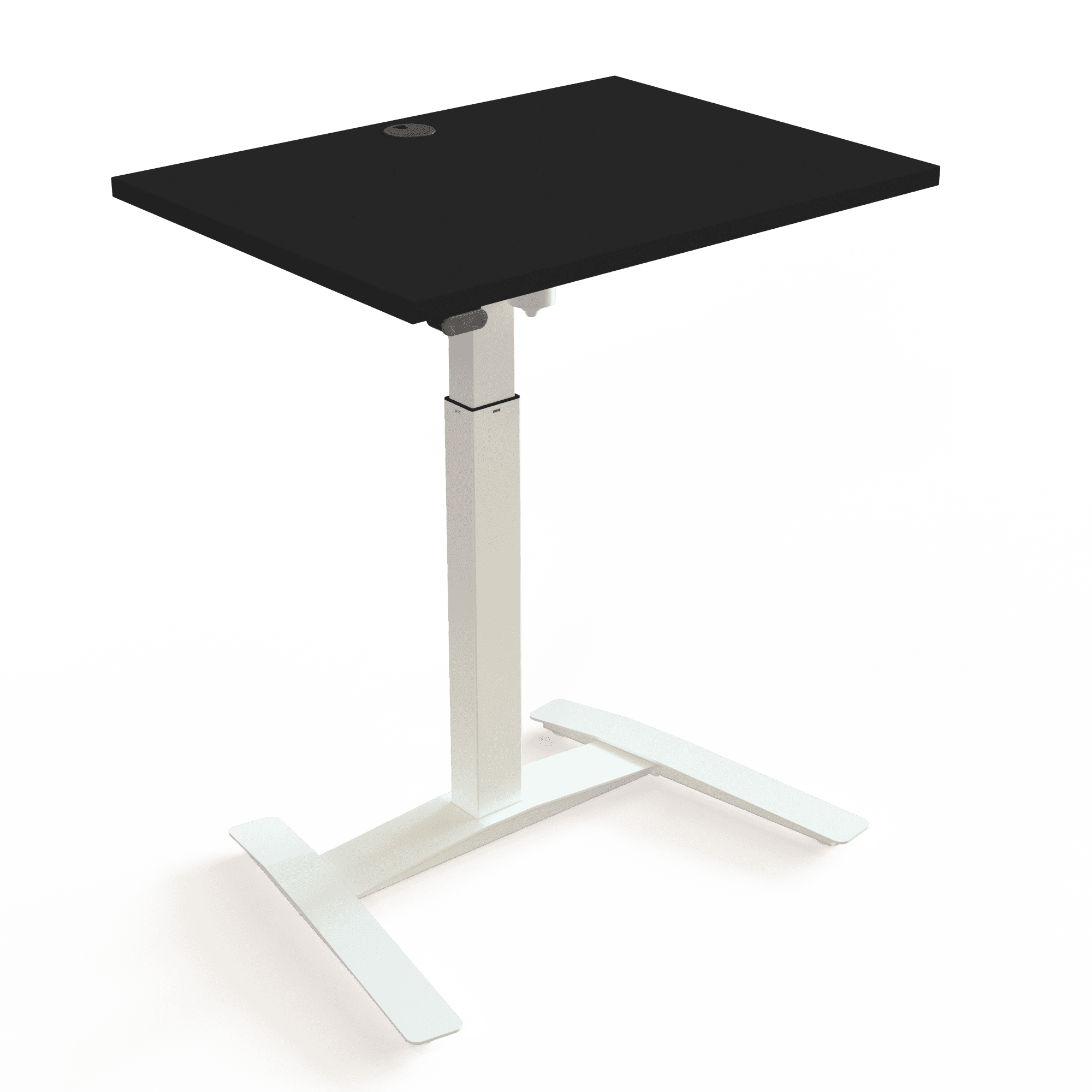 501-9 fritstående hævesænkebord – Flere farver og størrelser. Sort B:80 x D:60 cm Med Batteri Med Hjul