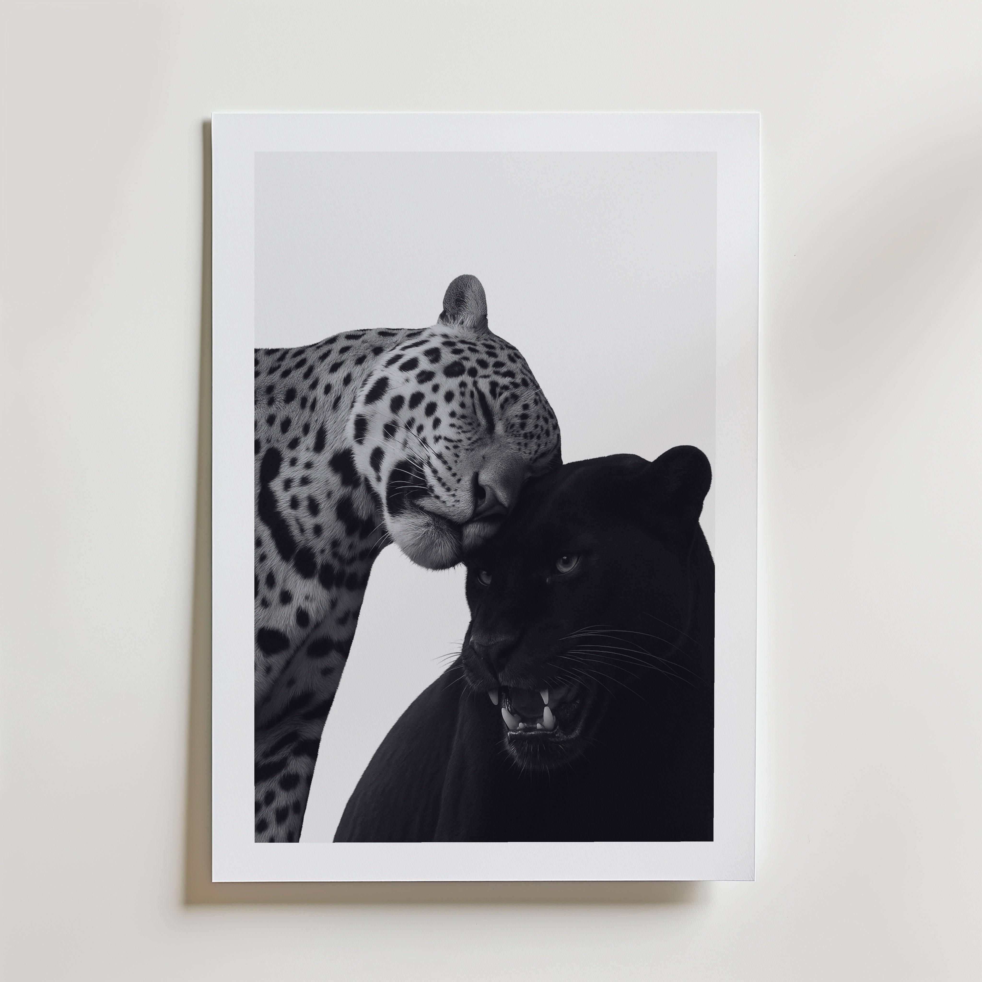 Spots and Shadow Poster - Premium Canvas 21x30 cm Med passepartout