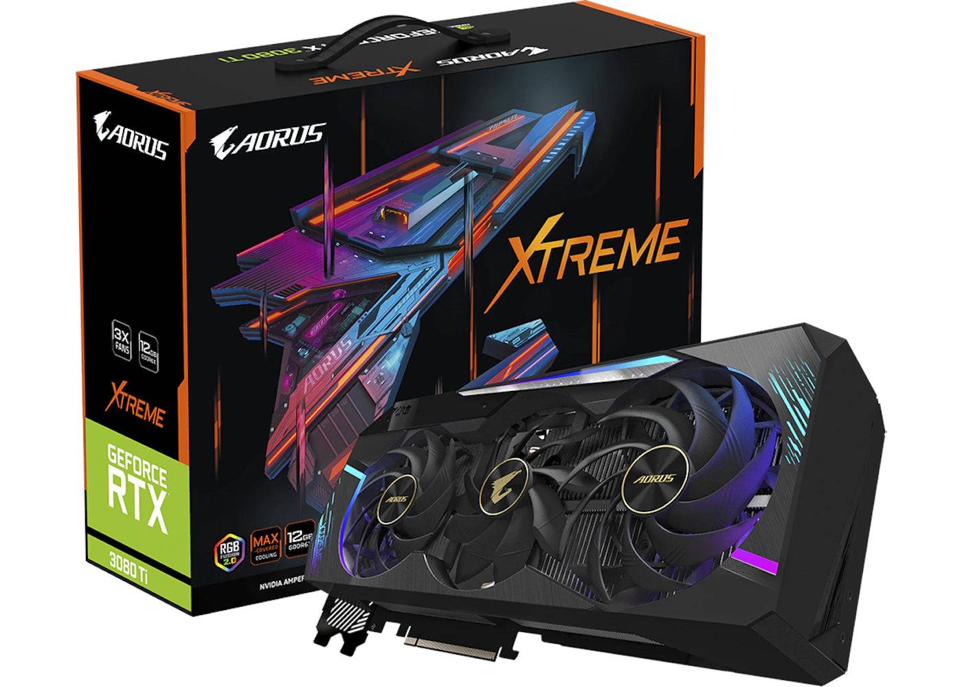 NVIDIA GIGABYTE AORUS GeForce RTX 3080 Ti XTREME 12G Graphics Card (GV-N308TAORUS X-12GD) - One Size (One Size)