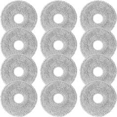 Mikrofiberklude til Dreame/Roborock/ECOVACS/Xiaomi robotstøvsuger – 12 stk. genanvendelige tørrepuder.
