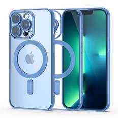 iPhone 13 Pro Tech-Protect MagShine Cover - MagSafe Kompatibel - Gennemsigtig / Blå