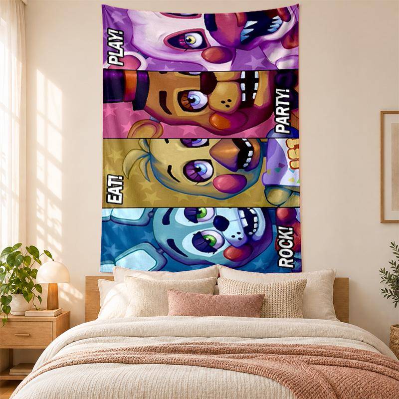 Five nights at freddy Väggbonad hög kvalitet för att dekorera vardagsrum sovrum studentrumsväggar idealisk som sovrumsväggkonst eller julklapp