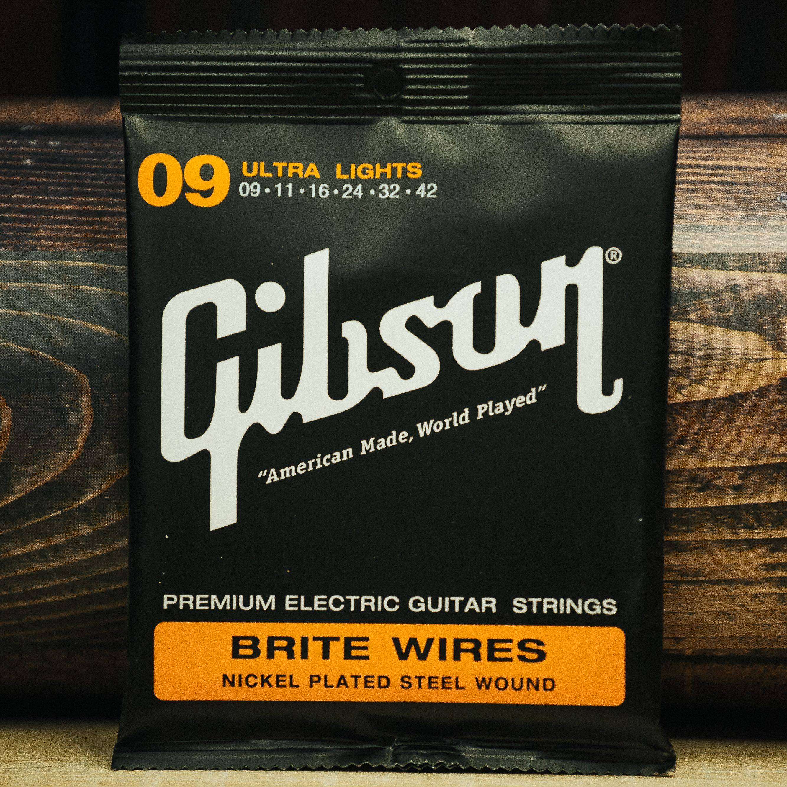 Gibson SAG Series 6-String Electric Guitar Strings, Bronze Alloy for Enhanced Tone & Long-Lasting Durability Guitar Accessories
