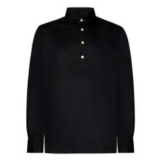 Kiton, Topp, Herr, L, Bomull, Svart Pikétröja - black (L)