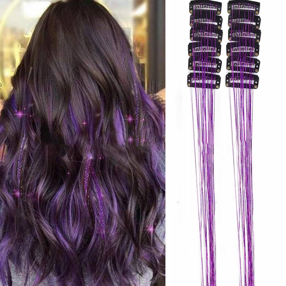 Regnbue Clip-In Hår Extensions 20,5 tommer 12 stk.