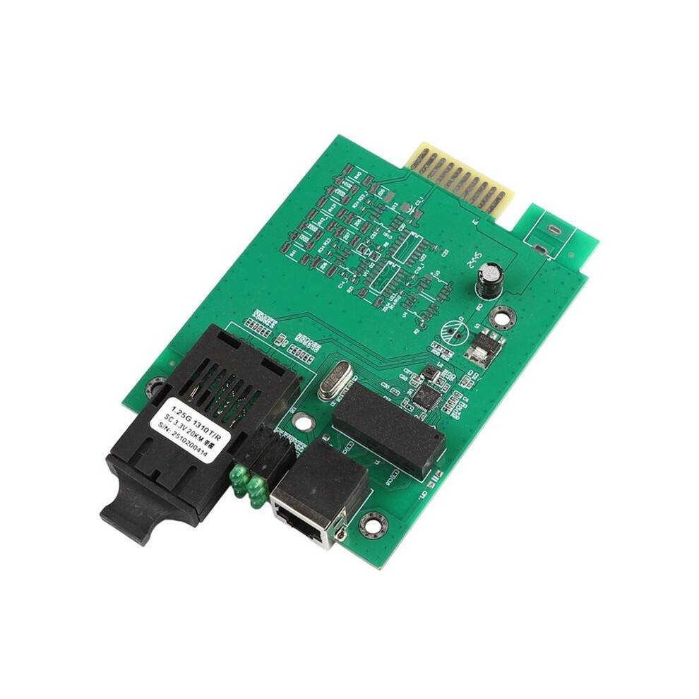 1000Mbps Korttyp Fibermediakonverterare Fibertransceivermodul SC 1310nm 20KM-Kontakt för IP-NätverksSwitch