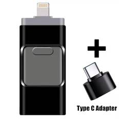 4-i-1 USB I Flash Drive Disk Lagerhukommelse til iPhone iPad PC iOS Android (128GB)