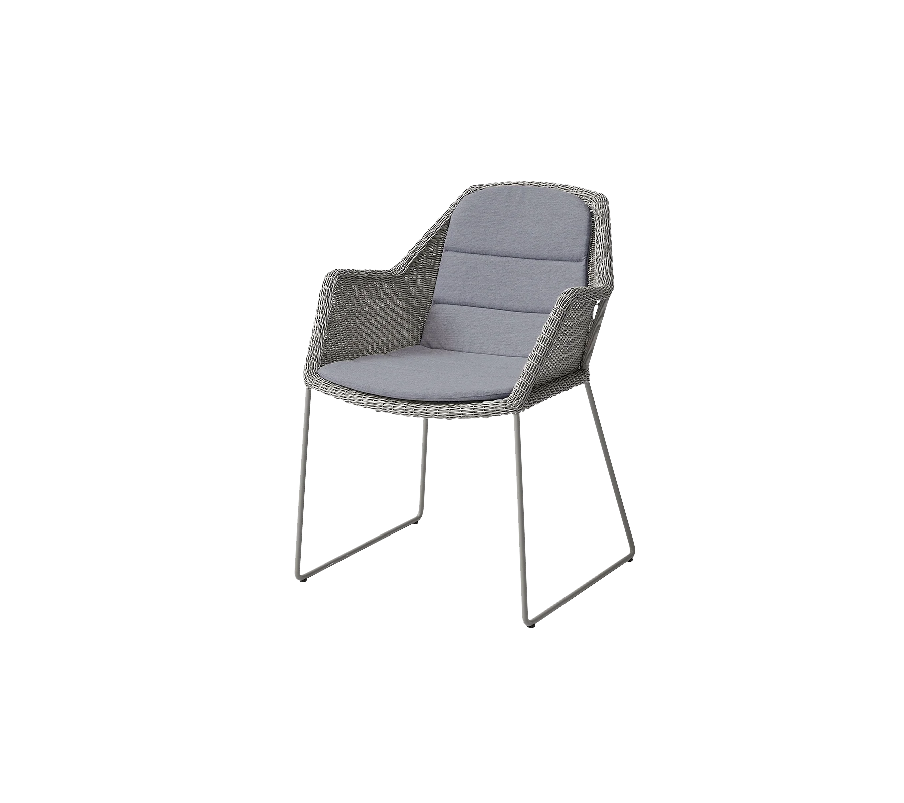 Breeze stol inkl. hynde fra Cane-line Taupe / Grey - Cane-line Natté - Jacobsen Plus