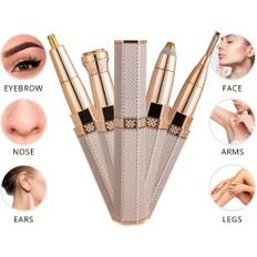 TEMU 4 In 1 Facial Electric Shaver For Women Full Body Epilator Rechargeable Painless Eyebrow Nose Bikini Hair Trimmer