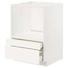 IKEA - METOD / MAXIMERA underskab til kombi mikro/skuffer, hvid/Vallstena hvid, 60x60 cm