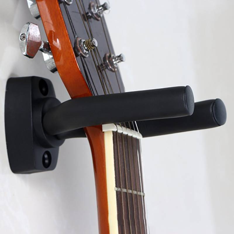 Gitarrhängare krokhållare svart väggfäste stativ rack fäste display stark fast vägg gitarr bas skruvar tillbehör - 1st