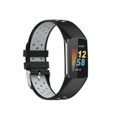 Silikonearmbånd Sport Fitbit Charge 6 sort