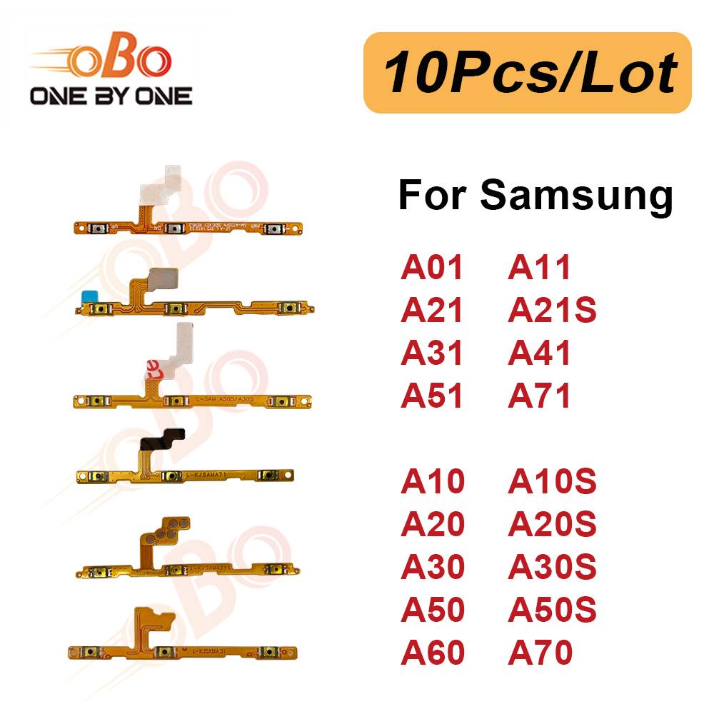 10Pcs Power Switch On Off Volume Side Button Key Flex Cable For Samsung A11 A21 A31 A41 A51 A71 A10 A20 A30 A40 A50 A70 Repair
