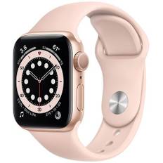 Apple Watch Series 6 Aluminium 40 mm (2020) | GPS + Cellular | guld | Sportband Sandrosa