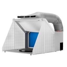 Wiltec Airbrush sugansystem 4 m³/min, endast 47 dB, för dammsugning av färg spraydimma, filter utbyggbart, med LED-belysning