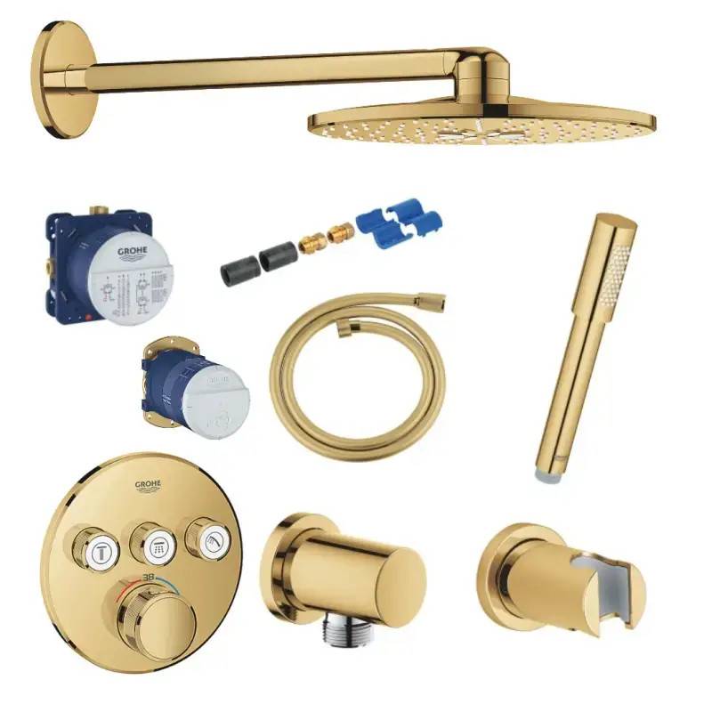Grohe Grotherm smartcontrol, hovedbruser m/2 funktioner i poleret cool sunrise