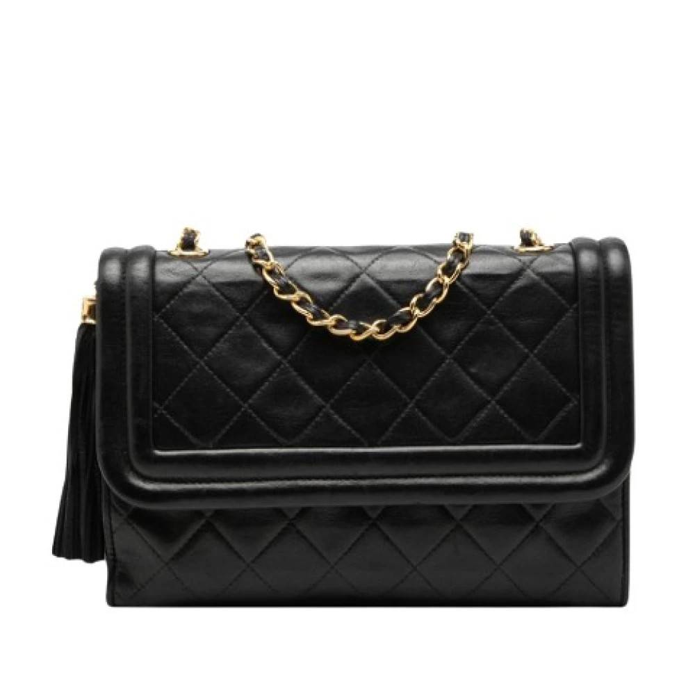 Chanel Vintage Pre-owned Quilted Crossbody Bag - Vintage - Dame - Sort - ONE SIZE - Læder