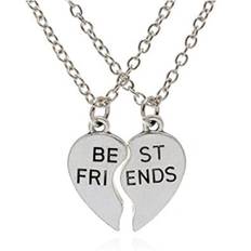 Halsband Best Friends Delat hjärta 2 halsband Partner/Kompis