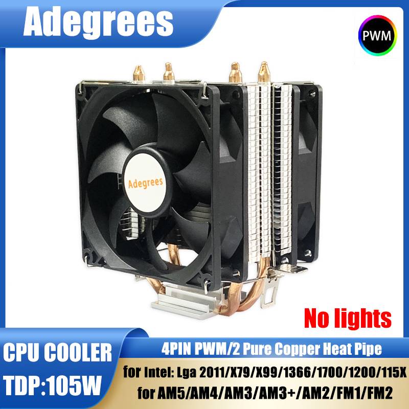 X99 CPU Air Cooler 3PIN/4PIN Lightless PC Processor Radiator For Intel LGA 1151 1155 1200  1700 2011 AMD AM3 AM4 AM5 Ventilador
