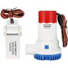 Länspump för båt dc12v 1500 gph liten länspump 12 volt elektrisk vattenpump låg ljudnivå med brytaren