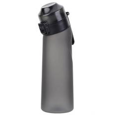 Smaksatt vattenflaska med 7 pods Air Water Up flaska Frosted Black 650ml Air Startup Set Camping Vattenkopp Graphite Grey